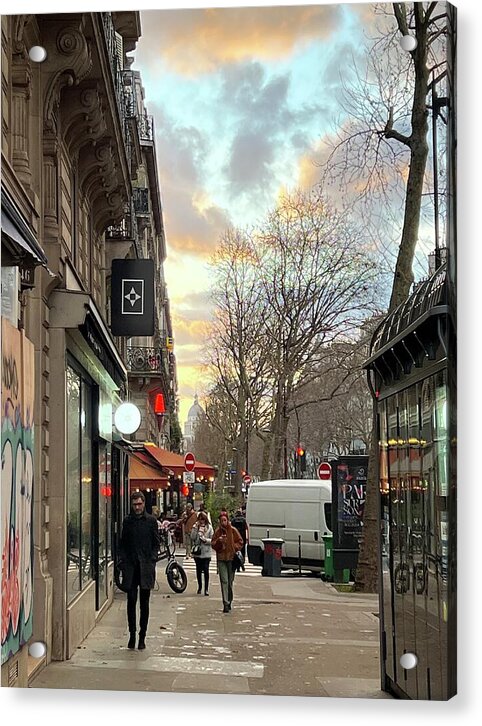 Paris Street Scene - Acrylic Print