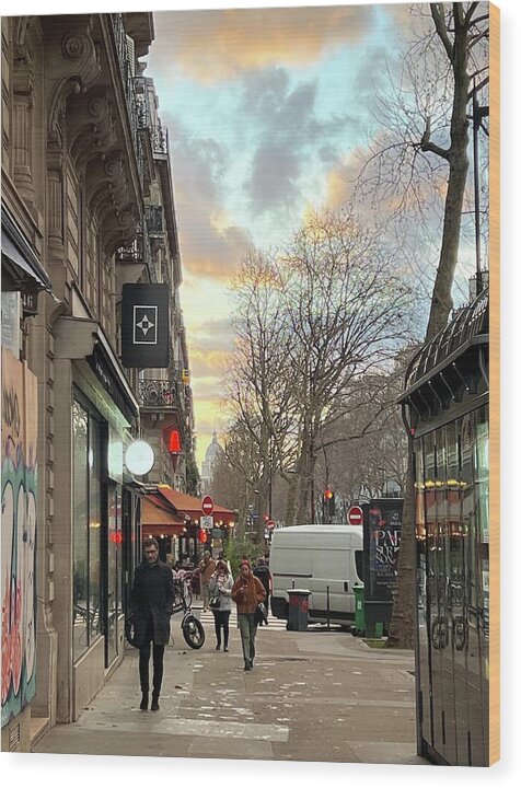 Paris Street Scene - Wood Print