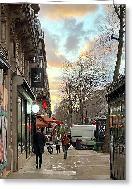 Paris Street Scene - Greeting Card